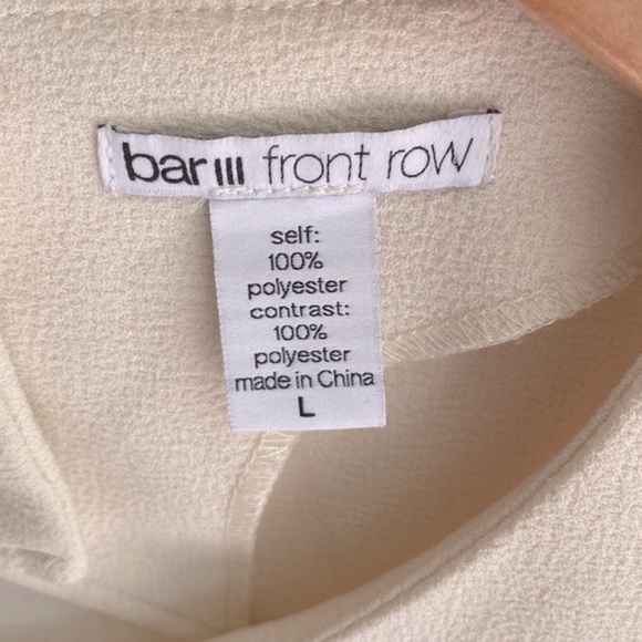 Bar III Front Row sleeveless peplum mid back triangular open Top, Size L - Picture 4 of 11